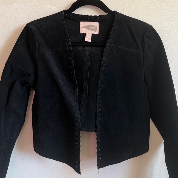 Free People Jackets & Blazers - Black Suede Leather Jacket